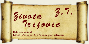 Života Trifović vizit kartica